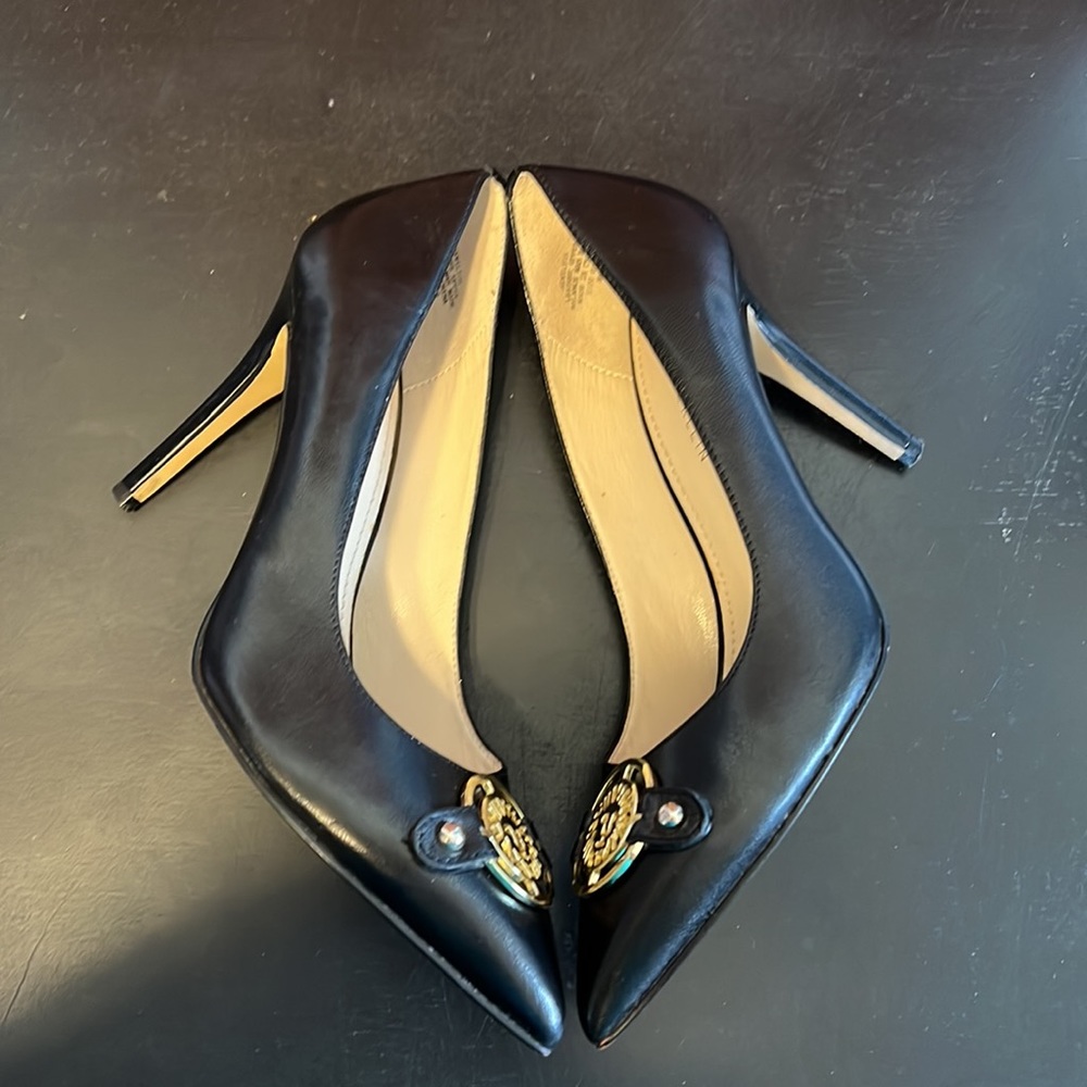 Anne Klein Black Leather Pumps Size 8